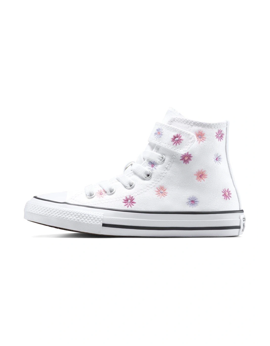 Kids Hi Trainers - White - White/Chaos Fuchsia/Jellyfish