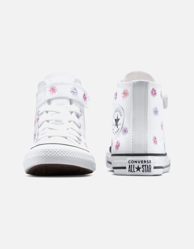 Kids Hi Trainers - White - White/Chaos Fuchsia/Jellyfish