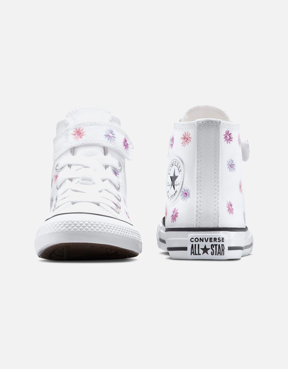 Kids Hi Trainers - White - White/Chaos Fuchsia/Jellyfish