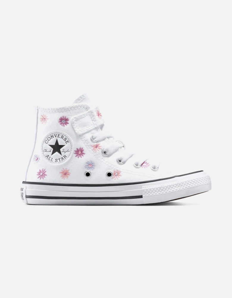 Kids Hi Trainers - White - White/Chaos Fuchsia/Jellyfish