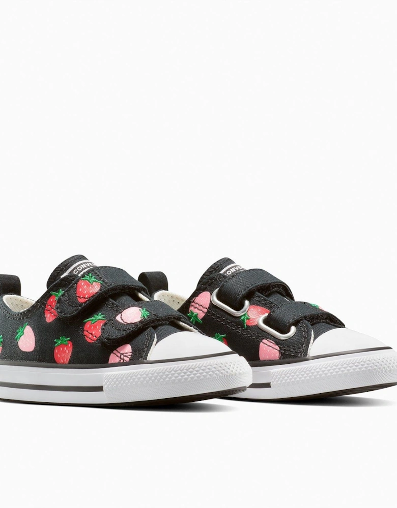 Toddler Ox Trainers - Black/Soft Red/Watermelon Pink
