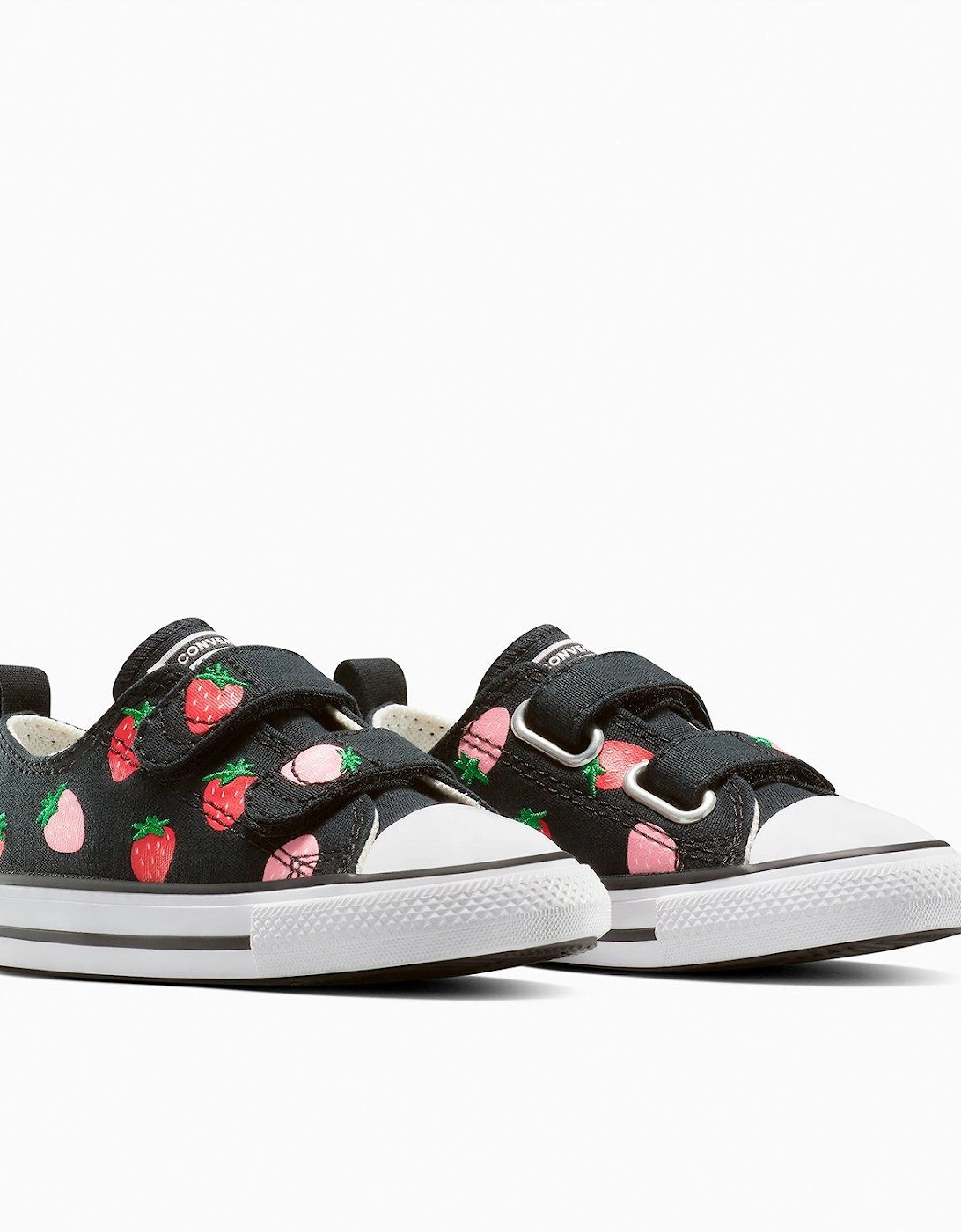 Toddler Ox Trainers - Black/Soft Red/Watermelon Pink