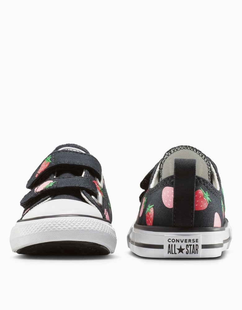 Toddler Ox Trainers - Black/Soft Red/Watermelon Pink