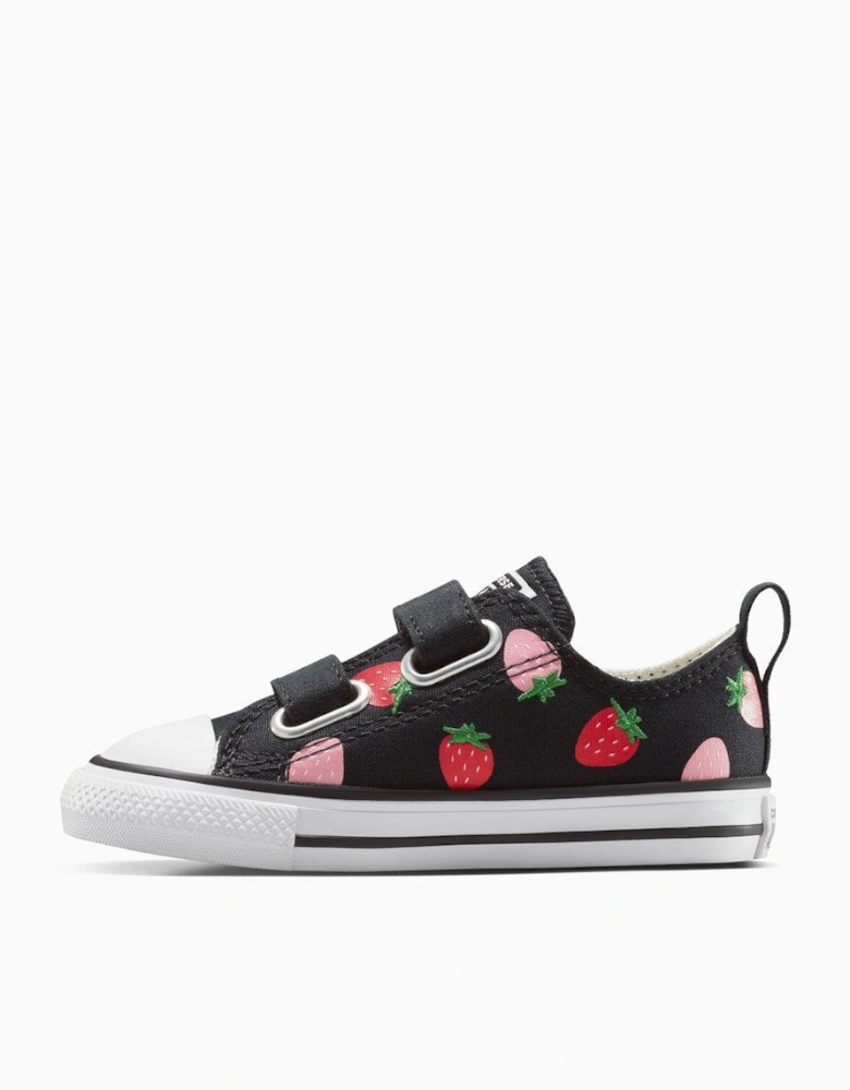Toddler Ox Trainers - Black/Soft Red/Watermelon Pink