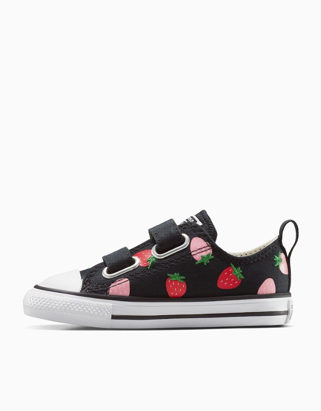 Toddler Ox Trainers - Black/Soft Red/Watermelon Pink