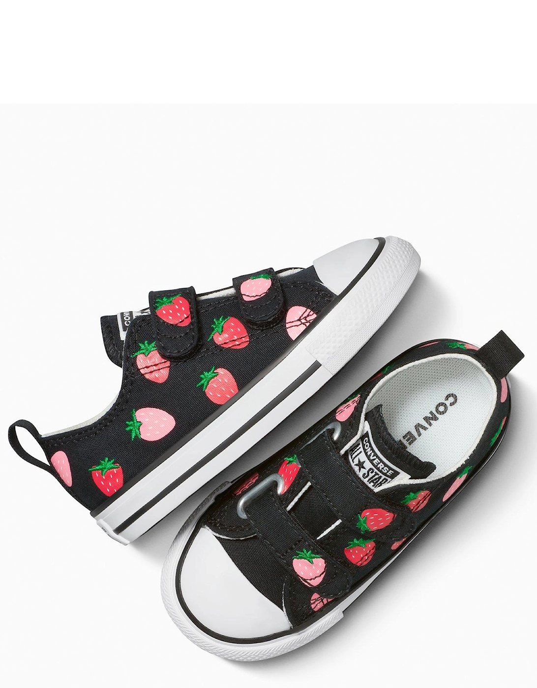 Toddler Ox Trainers - Black/Soft Red/Watermelon Pink