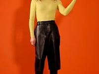 Yellow Roll Neck Cashmere Sweater