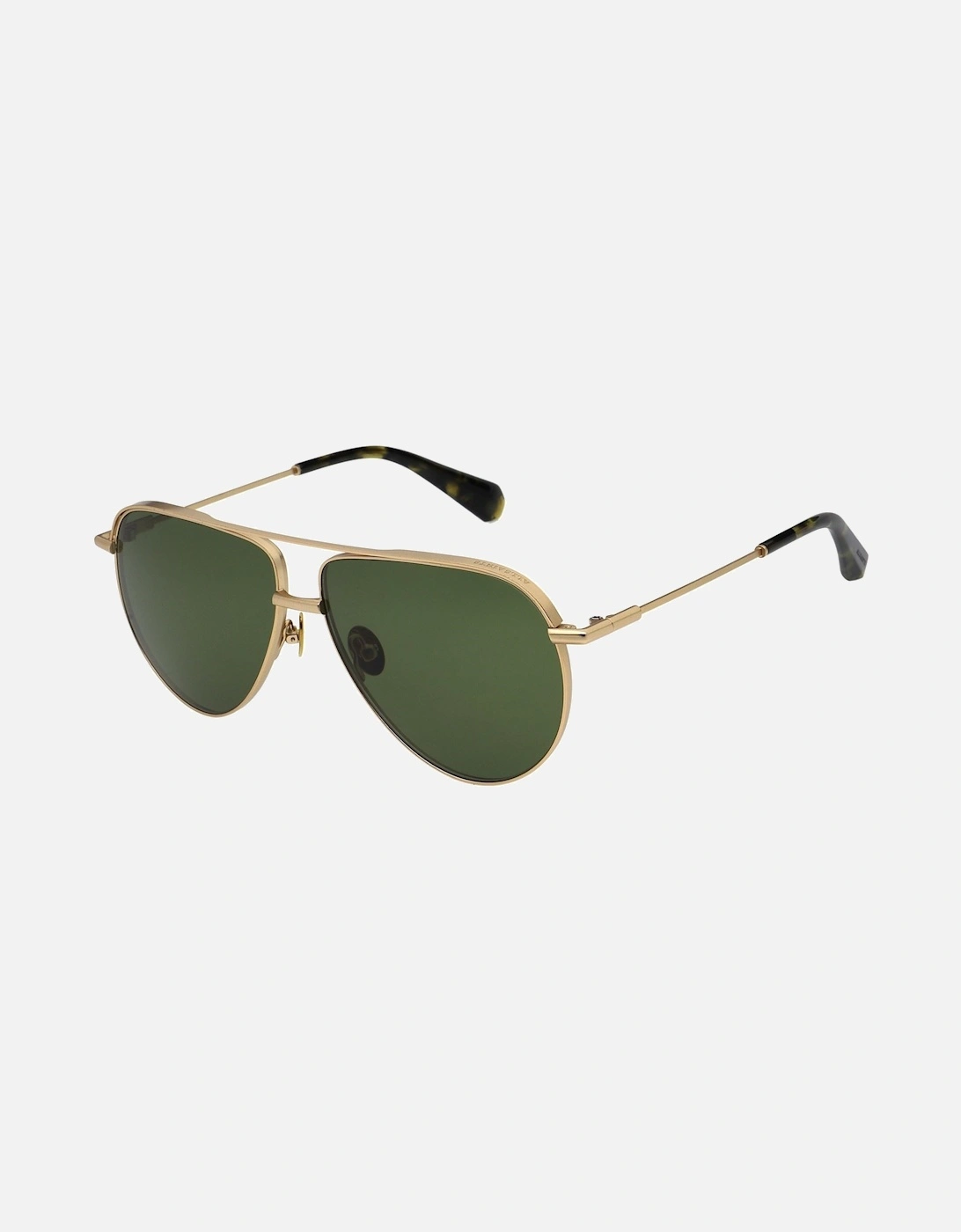 Allsaints Men's Green All Saints Murphy Sunglasses In Warm Brass