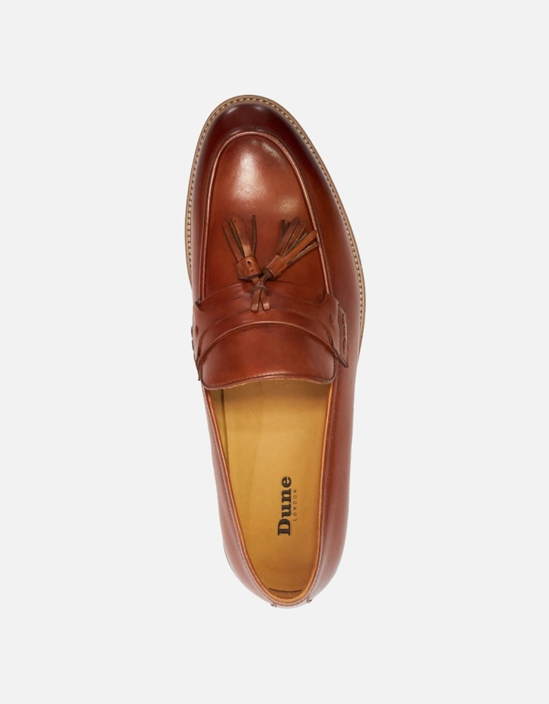 Dune Simley Leather Men's Tan Loafers