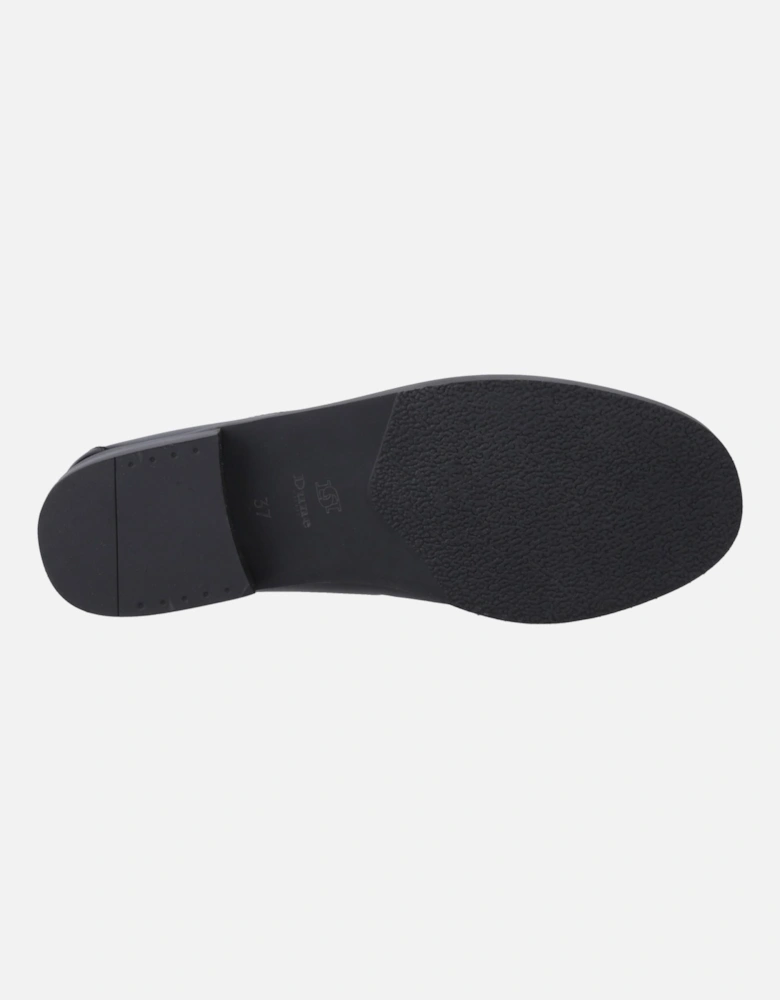 Dune Ginni Leather Women's Black Shoes