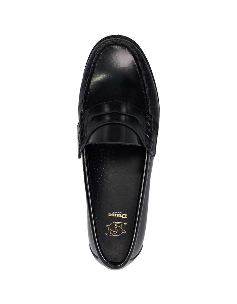 Dune Ginni Leather Women's Black Shoes