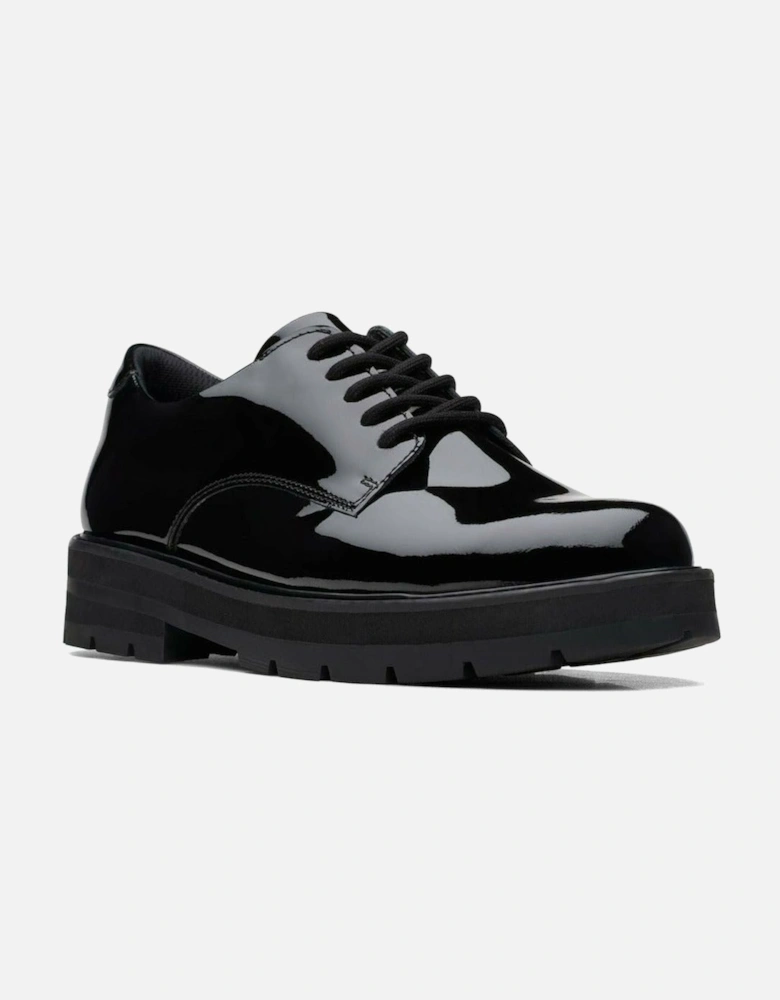 Prague Lace Older in Black Patent