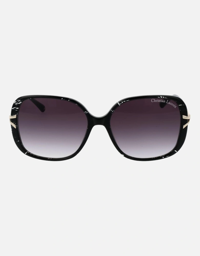 Square Mirrored Gradient Sunglasses with UV Protection Women - Black