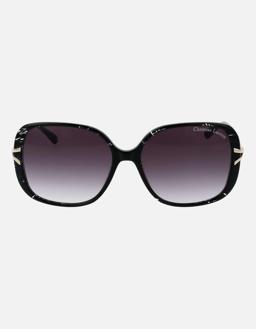 Square Mirrored Gradient Sunglasses with UV Protection Women - Black