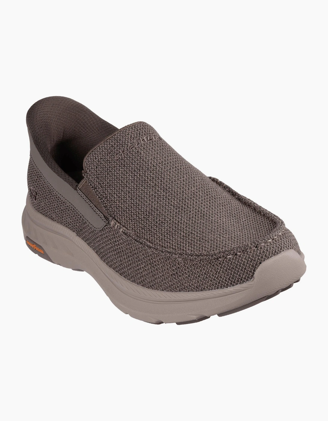 Men's Skechers Mens Pollard Wilfred Slip-Ins Textile Shoes - Brown - Size: 10