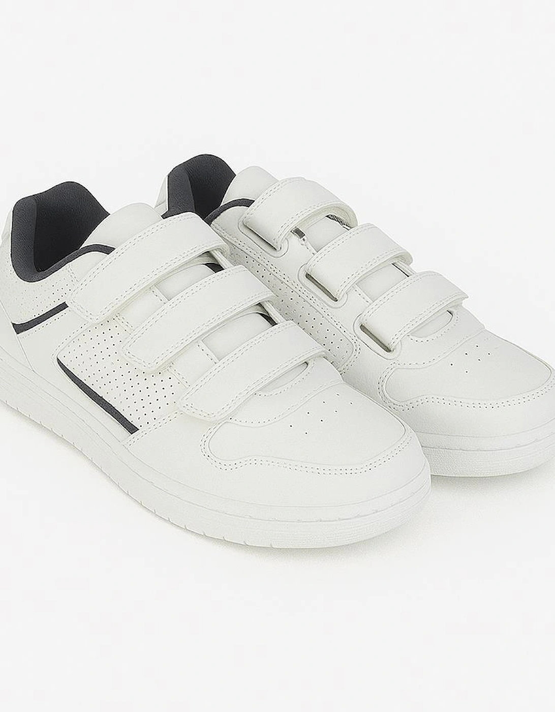 CHARING CROSS Mens Triple Velcro Trainers White