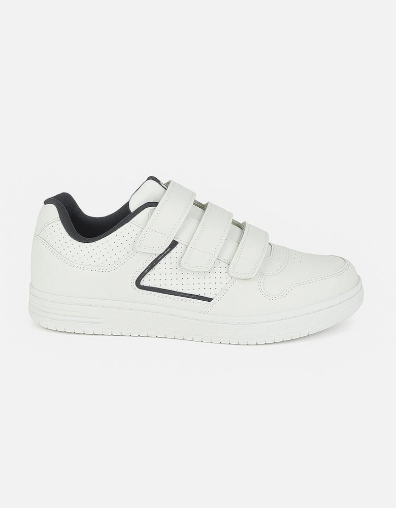 CHARING CROSS Mens Triple Velcro Trainers White