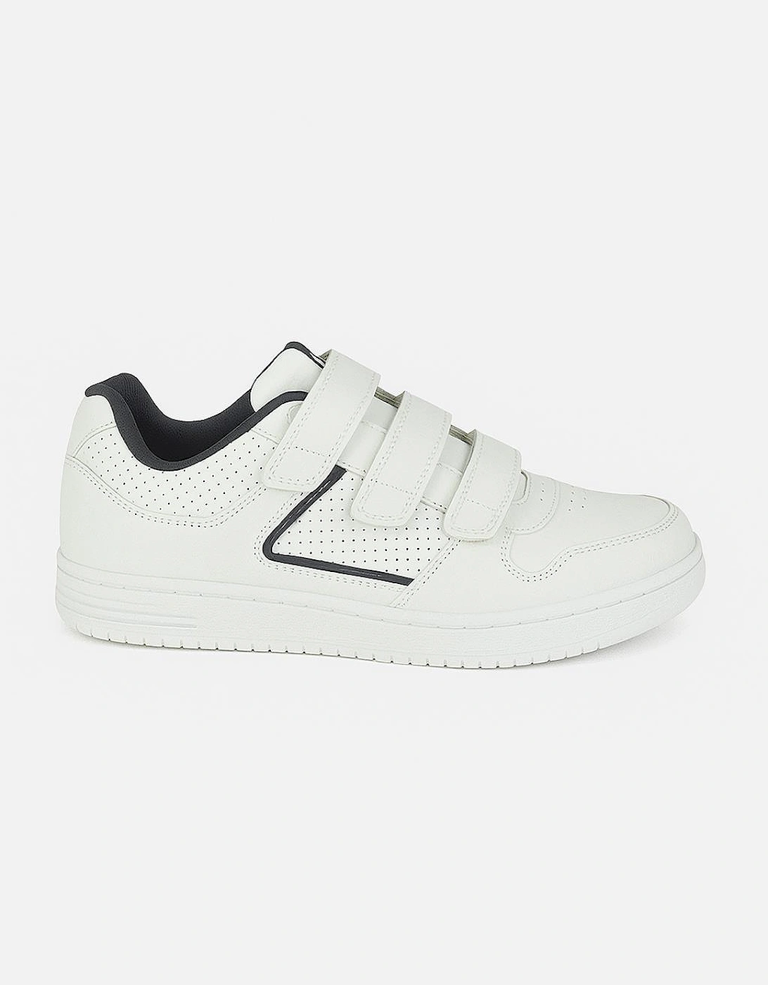 CHARING CROSS Mens Triple Velcro Trainers White, 4 of 3