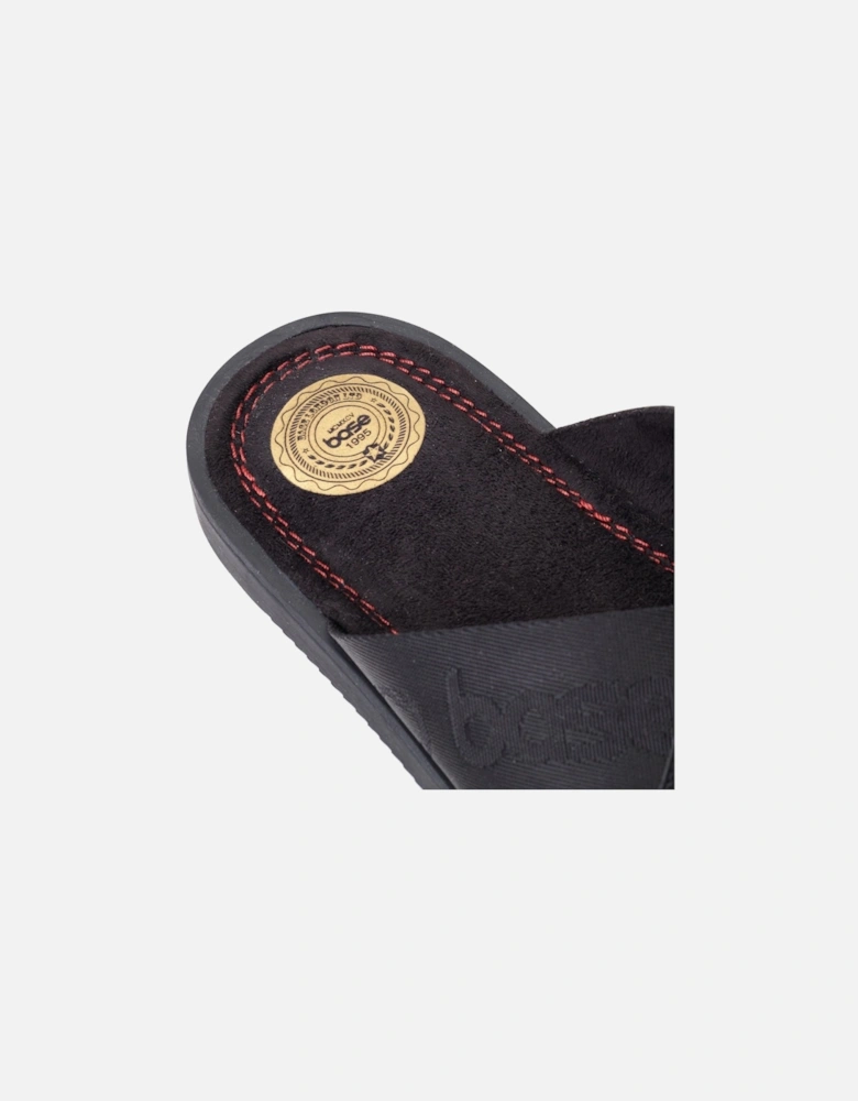 London Webb Leather Men's Black Sandals