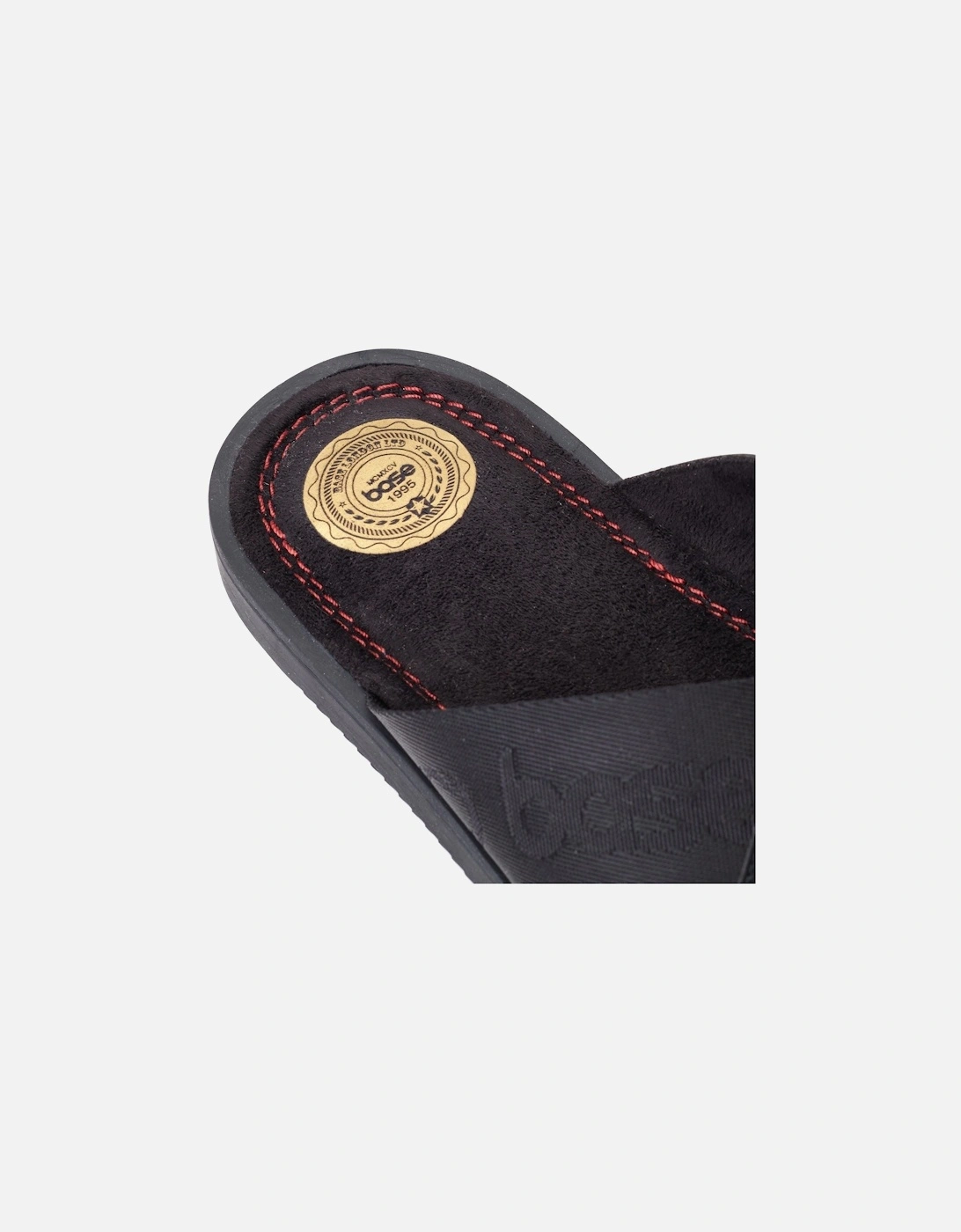London Webb Leather Men's Black Sandals