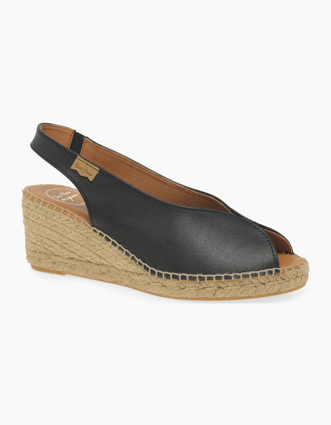 Toni Pons Women's Laila Womens Wedge Heel Espadrille Sandals - Black - Size: 8