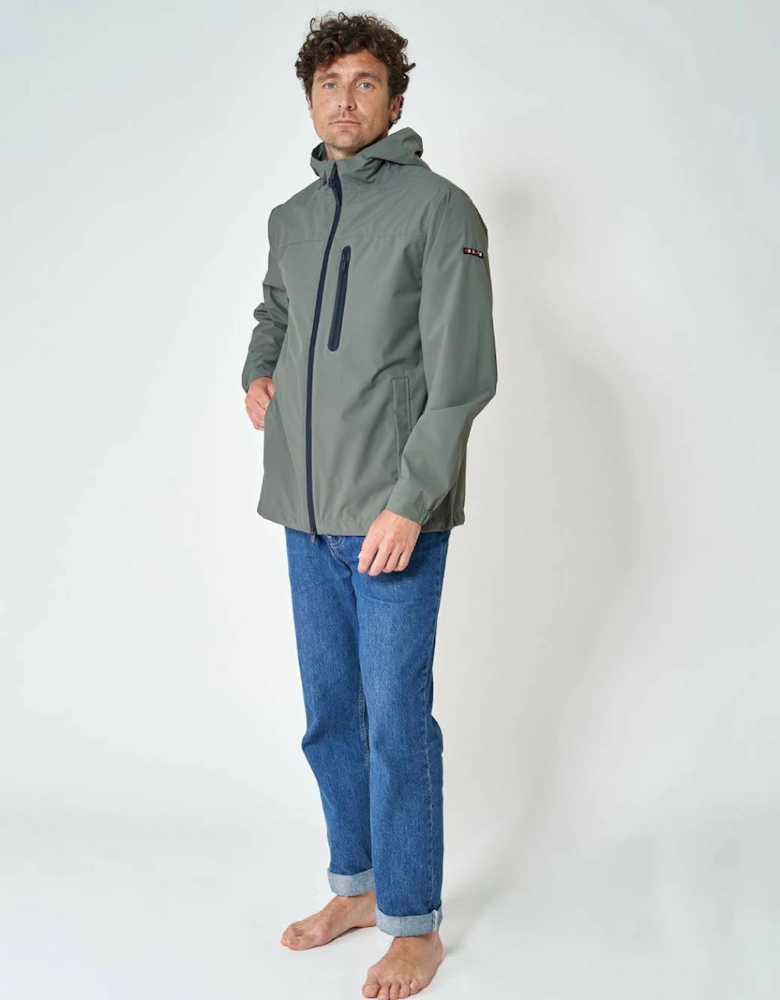 Men's Waterproof Jacket with Chest Zipper Castor Grey
