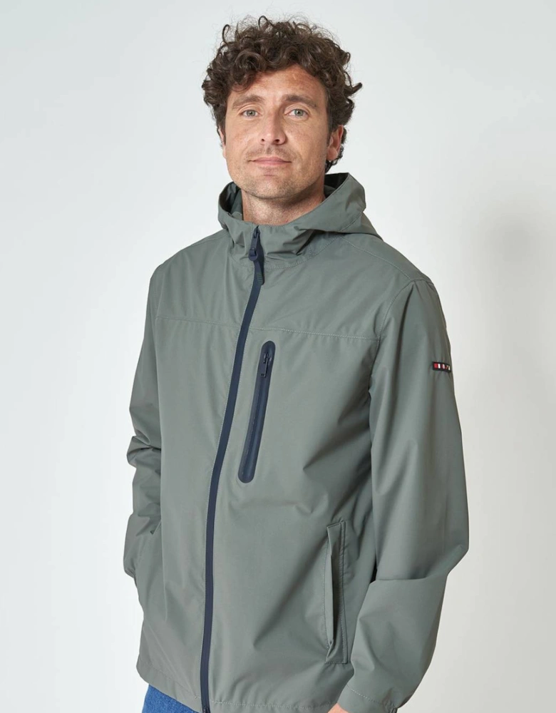 Men's Waterproof Jacket with Chest Zipper Castor Grey