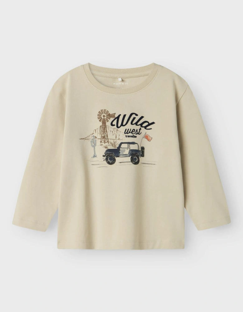 Mini Boy's Hako Long Sleeve Box Top Peyote