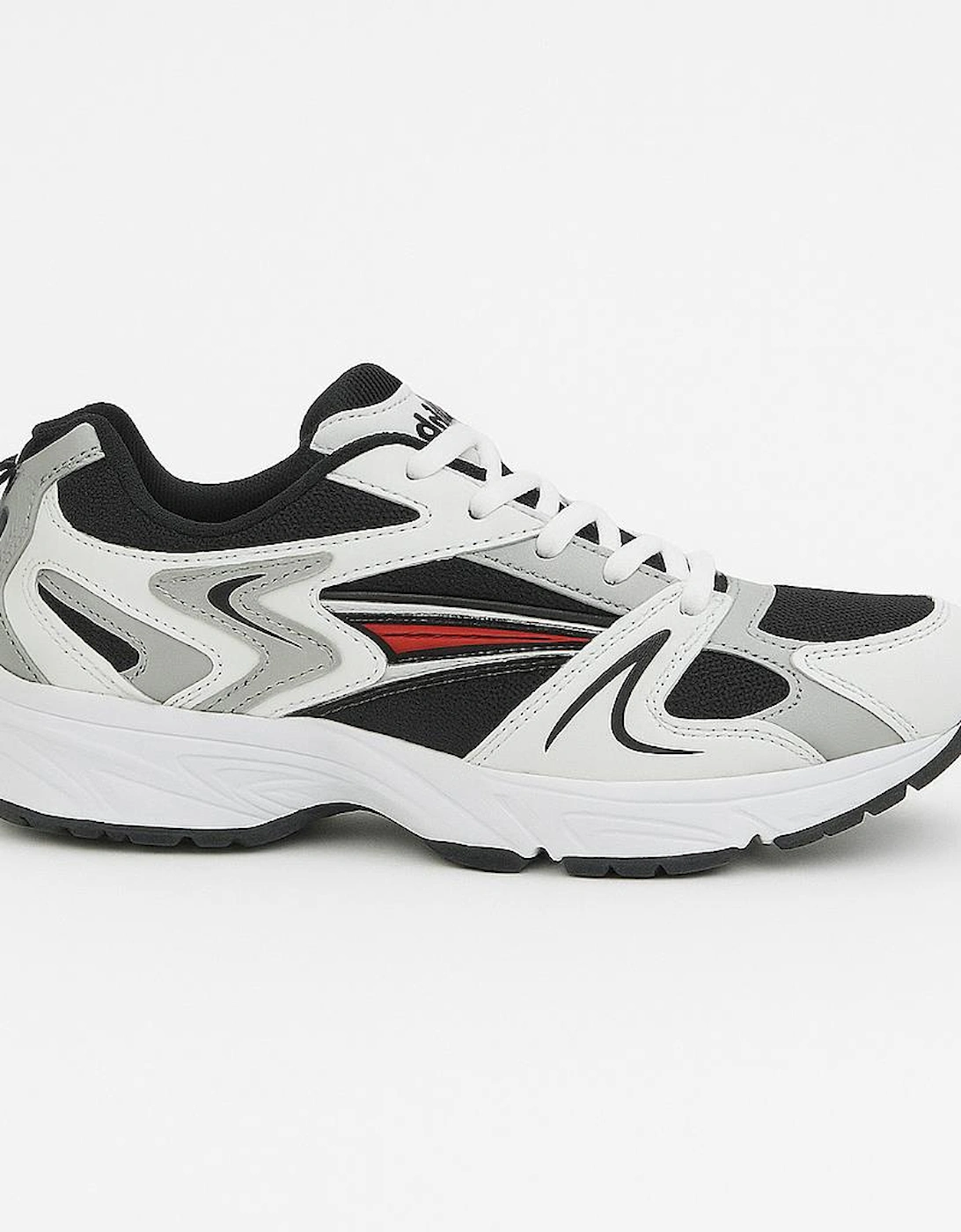 VENUS III Mens Jogging Trainers White/Grey/Navy Blue, 3 of 2