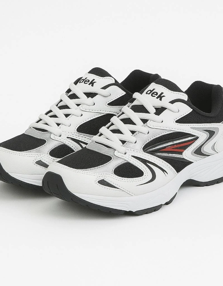VENUS III Mens Jogging Trainers White/Grey/Navy Blue