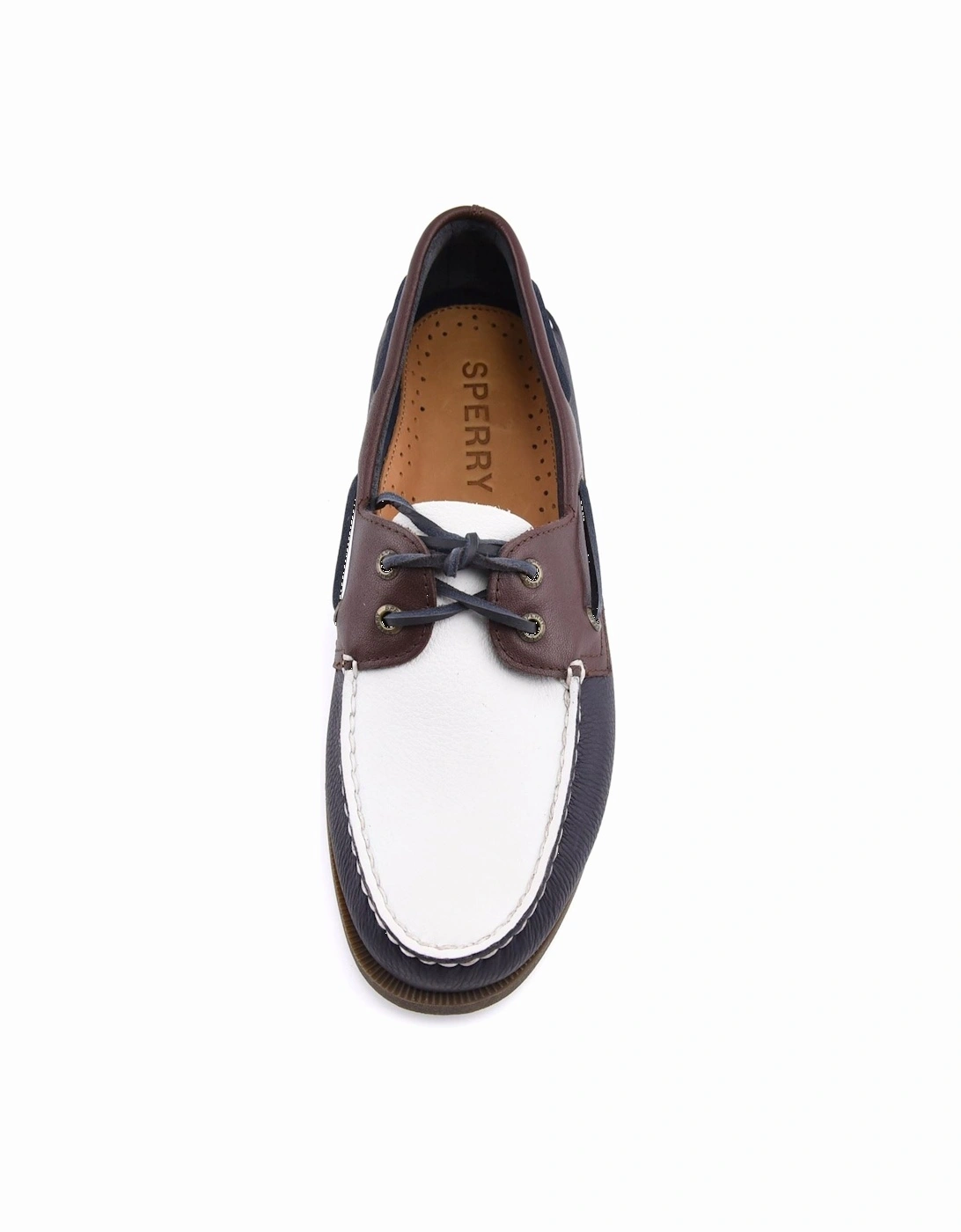 Sperry Authentic Original 2 Eye Leather Men's Navy/White/Brown Boat Shoes