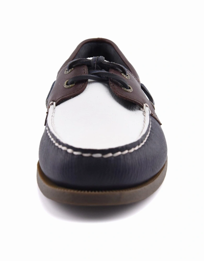 Sperry Authentic Original 2 Eye Leather Men's Navy/White/Brown Boat Shoes