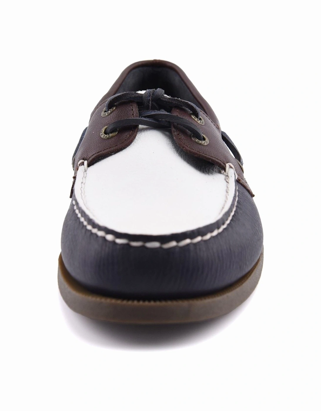 Sperry Authentic Original 2 Eye Leather Men's Navy/White/Brown Boat Shoes