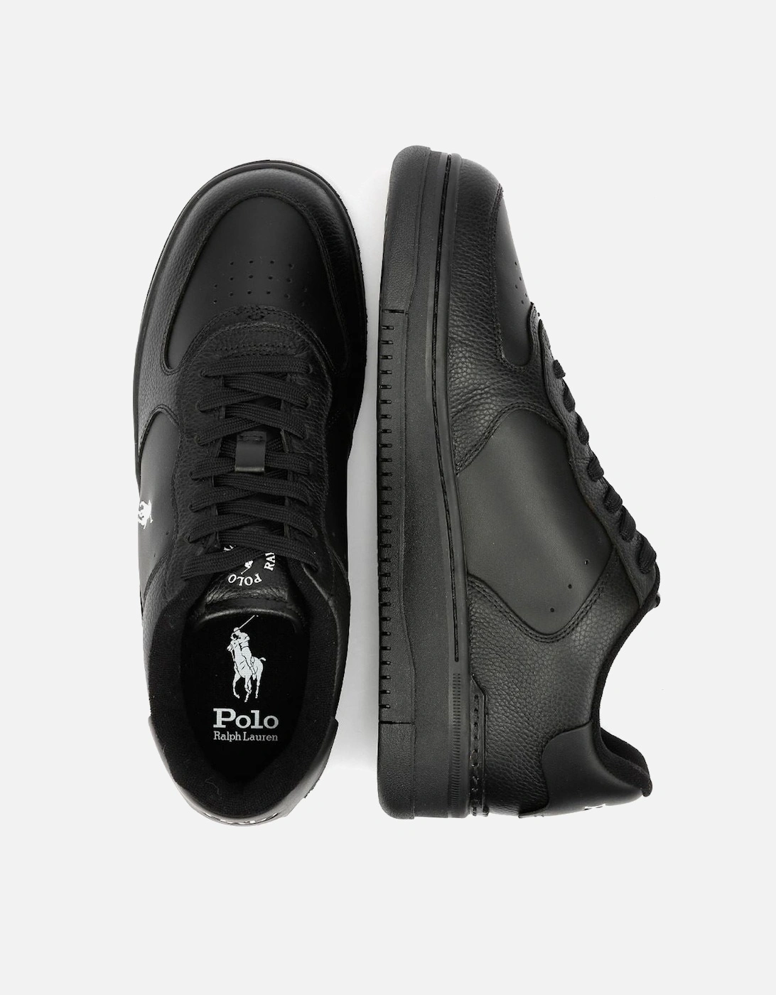 Masters Court Leather Men's Black/White Trainers