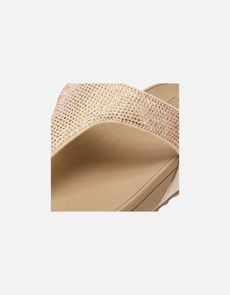 Lulu Crystal Women's Latte Beige Sandals