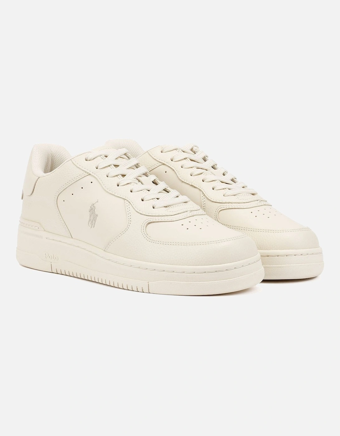 Masters Court Leather Men's Ecru Trainers, 9 of 8