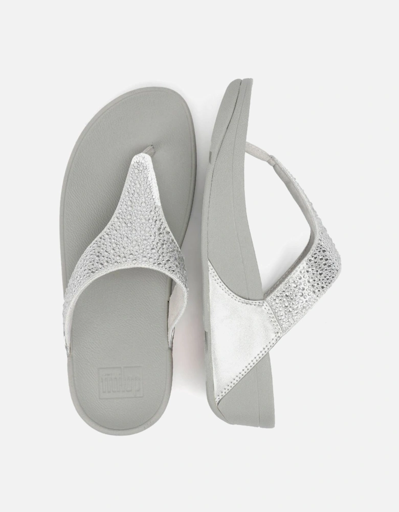 Lulu Crystal Mix Women's Silver Sandals