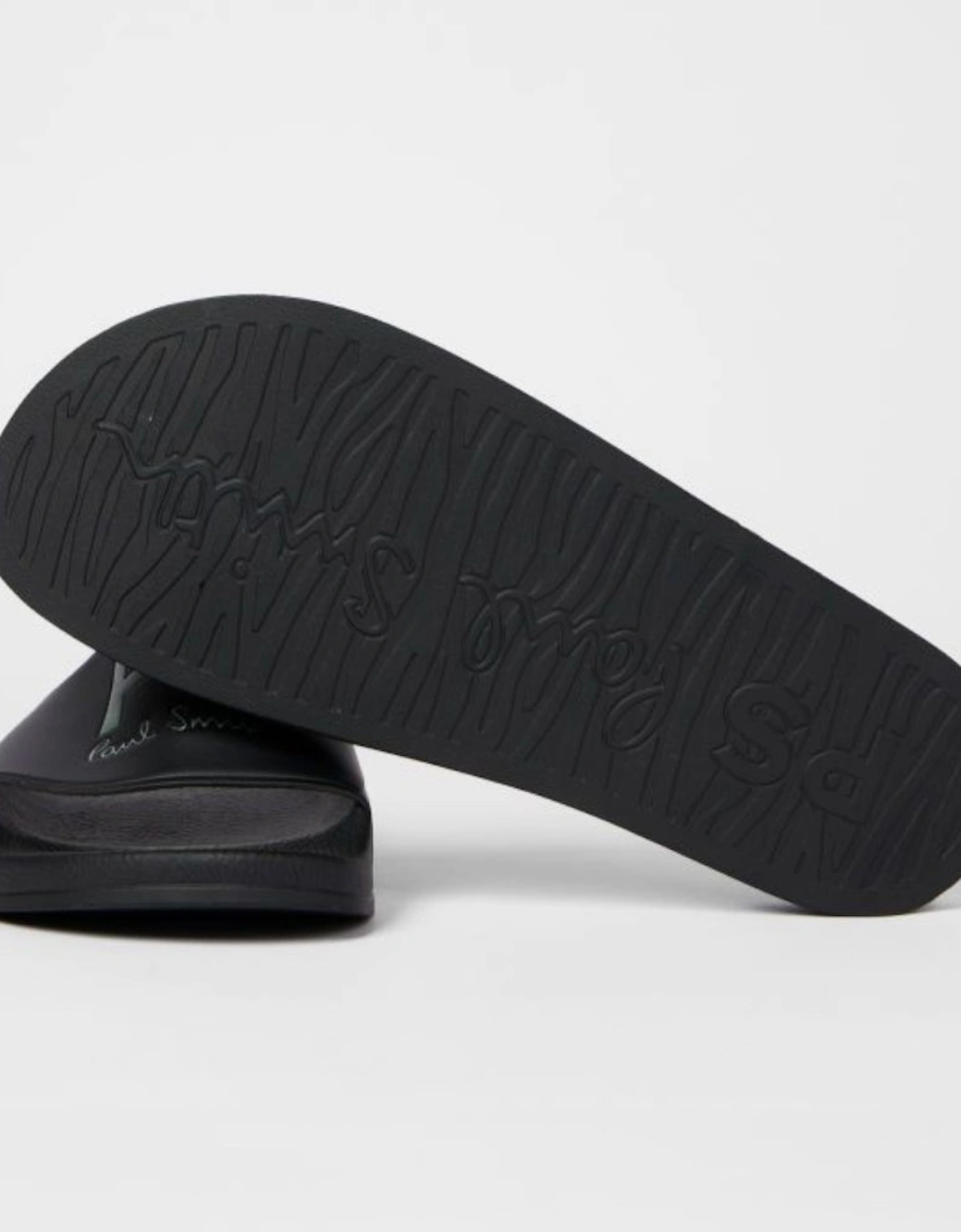 Zed Sports Stripe Sliders, Black