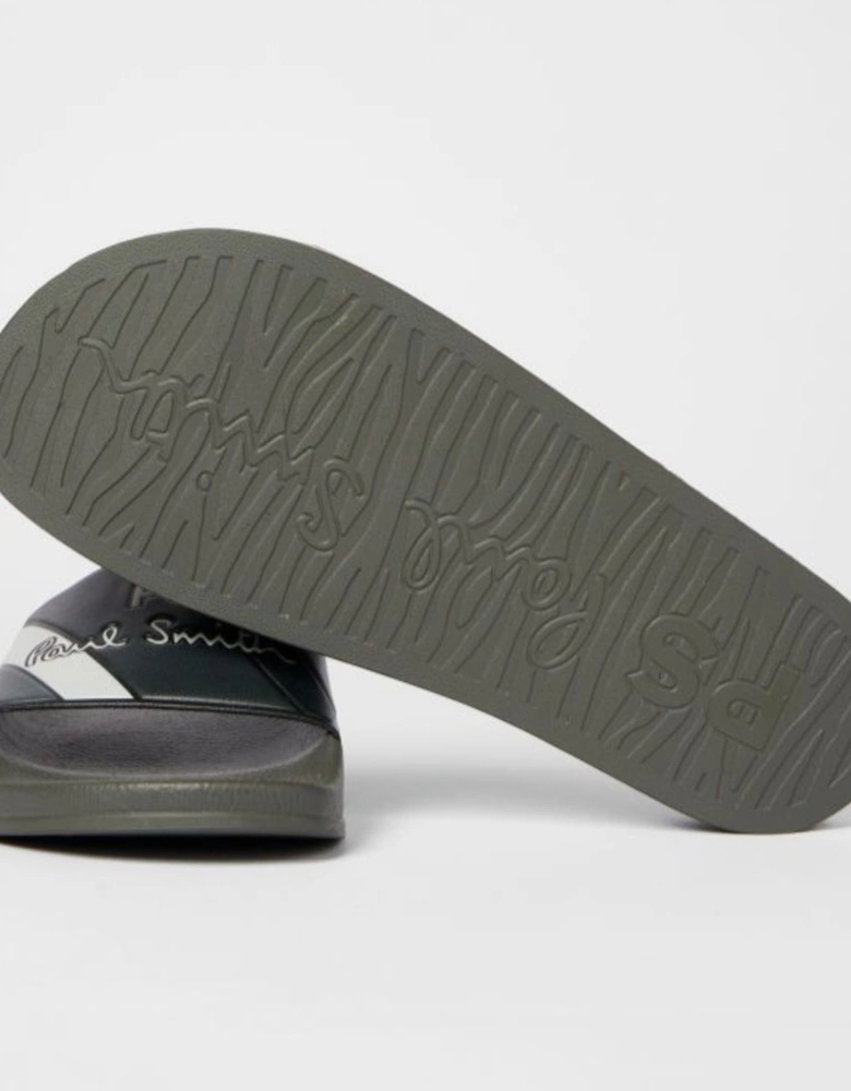 Zed Stripe Sliders, Grey
