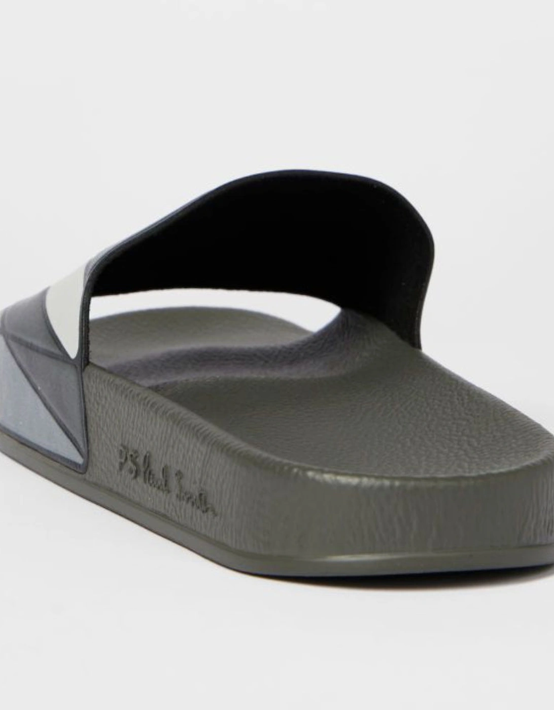 Zed Stripe Sliders, Grey