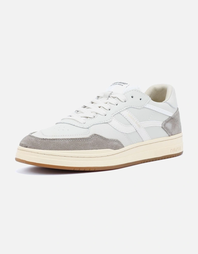Elan Leather Men's Ecru/Taupe Trainers