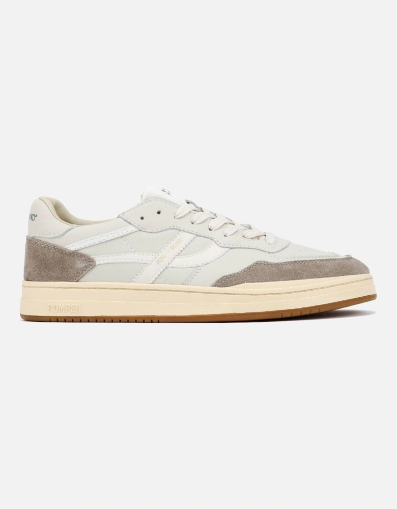 Elan Leather Men's Ecru/Taupe Trainers