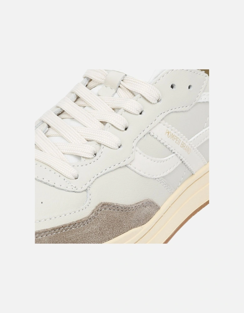 Elan Leather Men's Ecru/Taupe Trainers