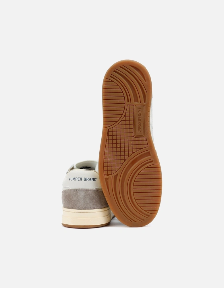 Elan Leather Men's Ecru/Taupe Trainers