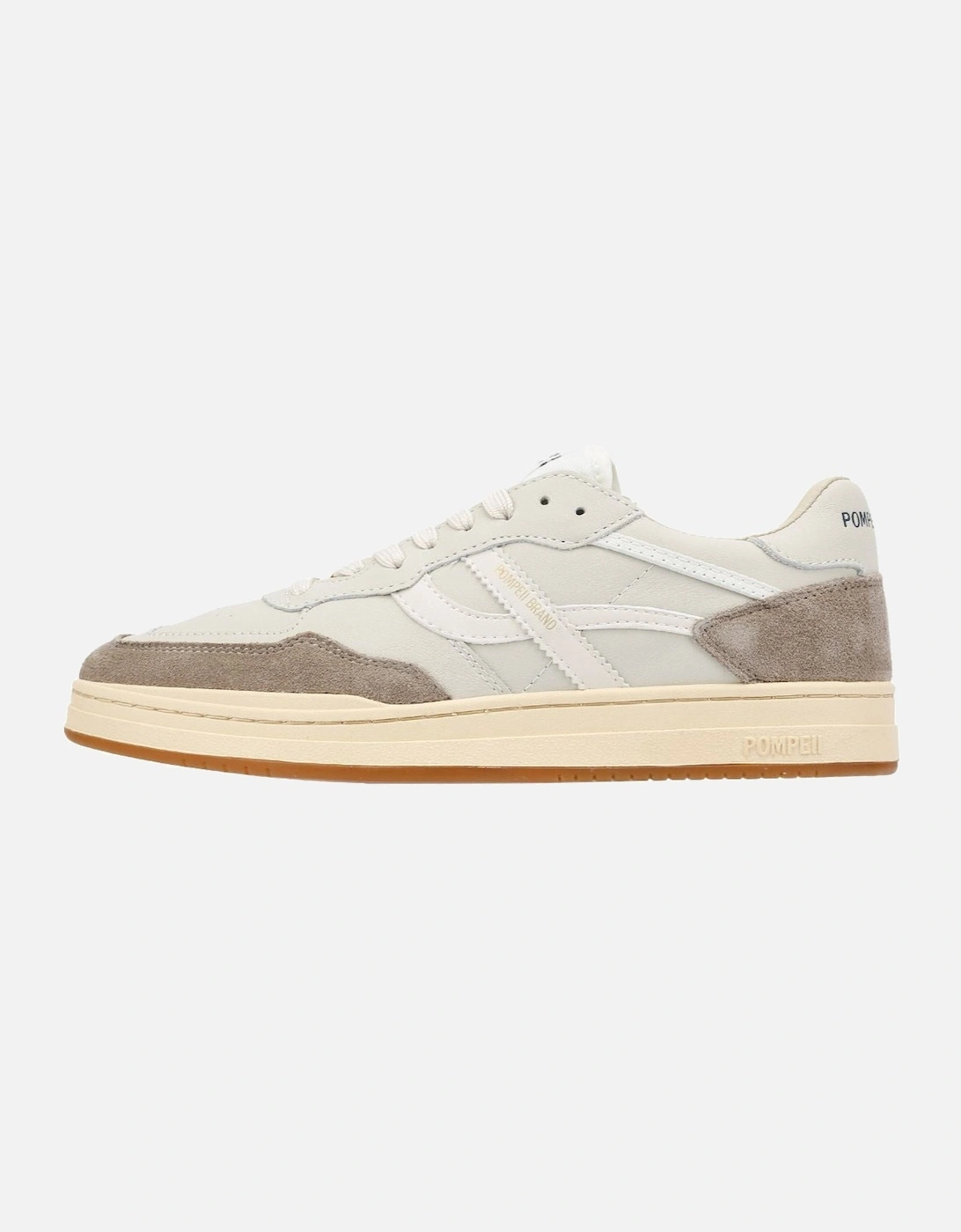 Elan Leather Men's Ecru/Taupe Trainers