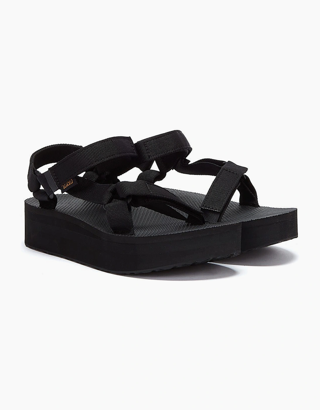 Women's Teva Womens Black Flatform Universal Sandals - Size: 4
