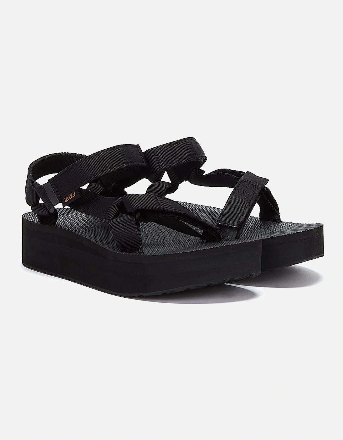 Womens Black Flatform Universal Sandals, 9 of 8