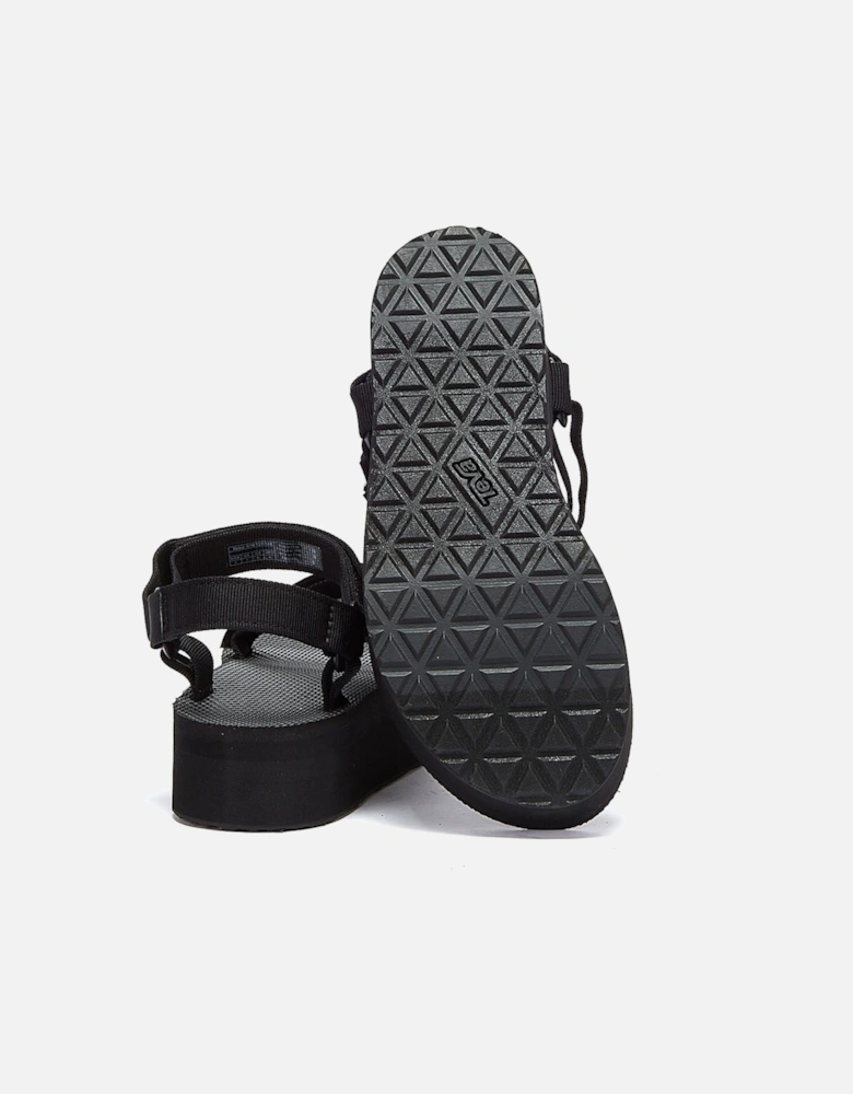 Womens Black Flatform Universal Sandals