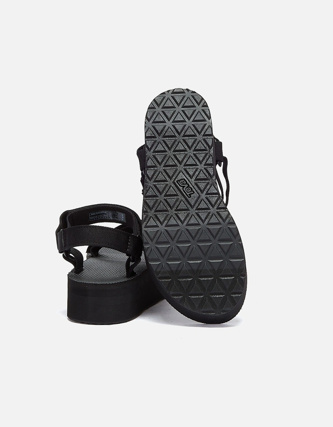 Womens Black Flatform Universal Sandals
