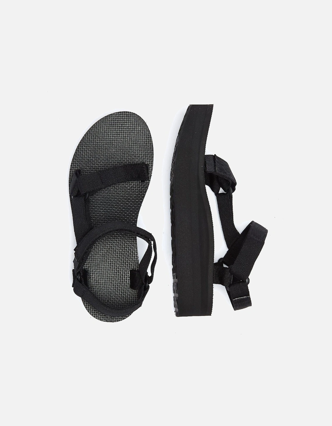 Womens Black Flatform Universal Sandals